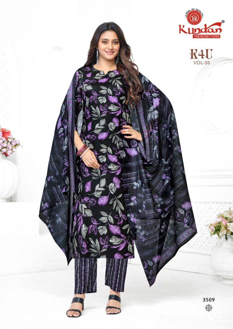 k4u Vol 35 By Kundan Pure Cotton Printed Readymade Dress